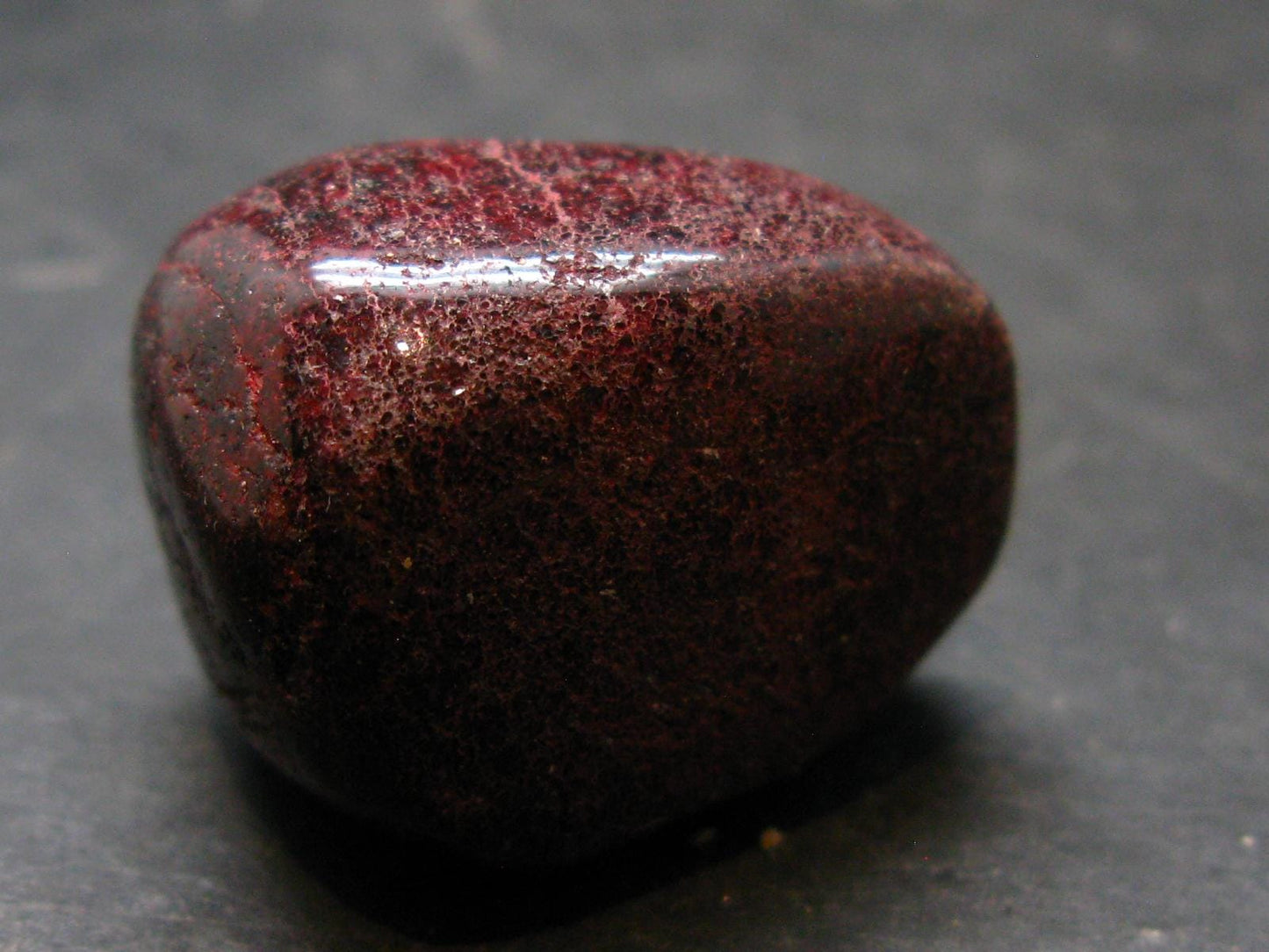 Red Cinnabar Cinabar Tumbled Piece From Spain - 20.42 Grams - 1.1"