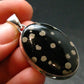 Snowflake Obsidian Silver Plated Pendant From Mexico - 1.7"