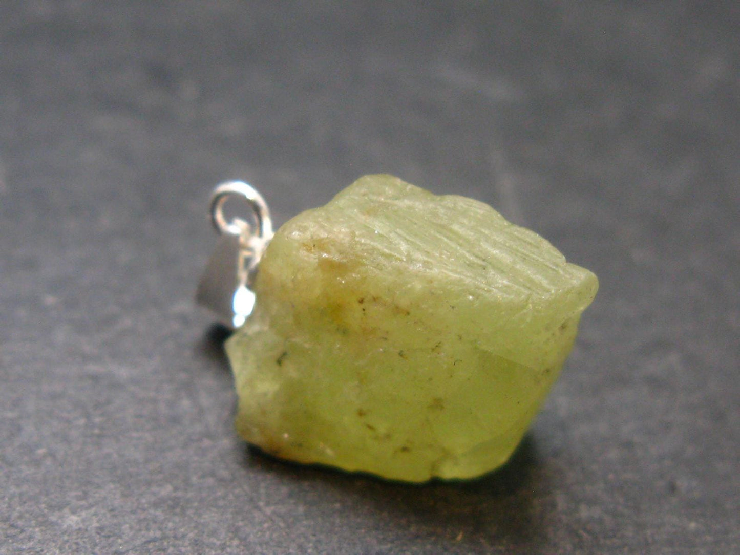 Chrysoberyl Crystal Silver Pendant From Brazil - 2.55 Grams