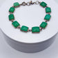 Natural Chrysoprase Link Bracelet – Green Square Gemstone Jewelry - Weight 21.11 g