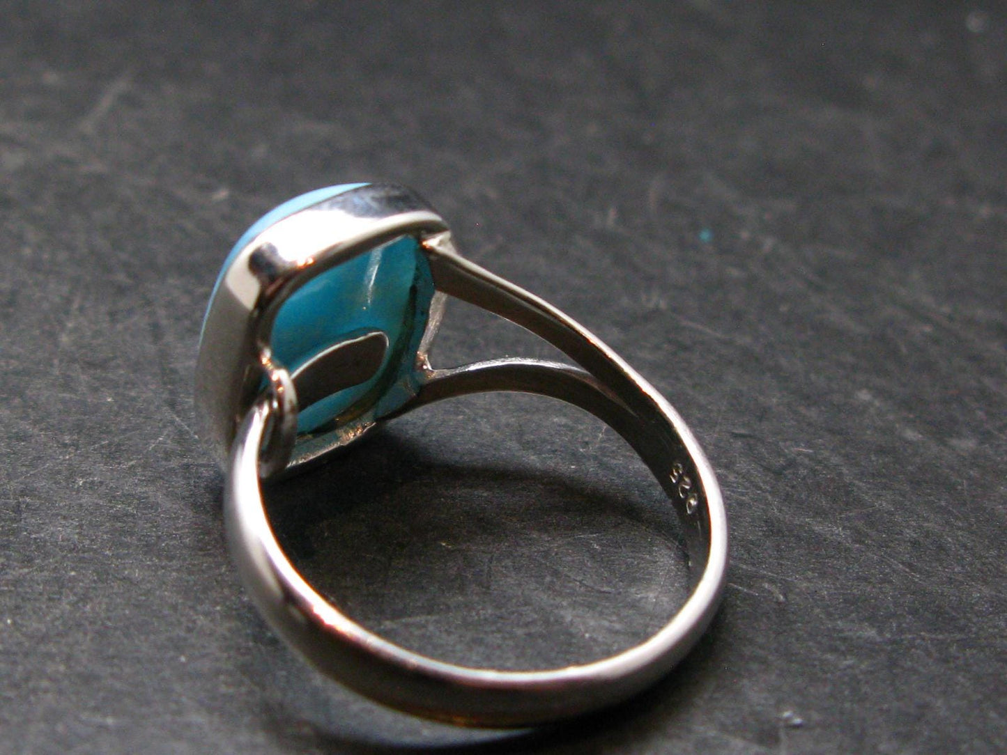 Larimar AAA Quality Sterling Silver Ring - Size 8.75 - 4.81 Grams