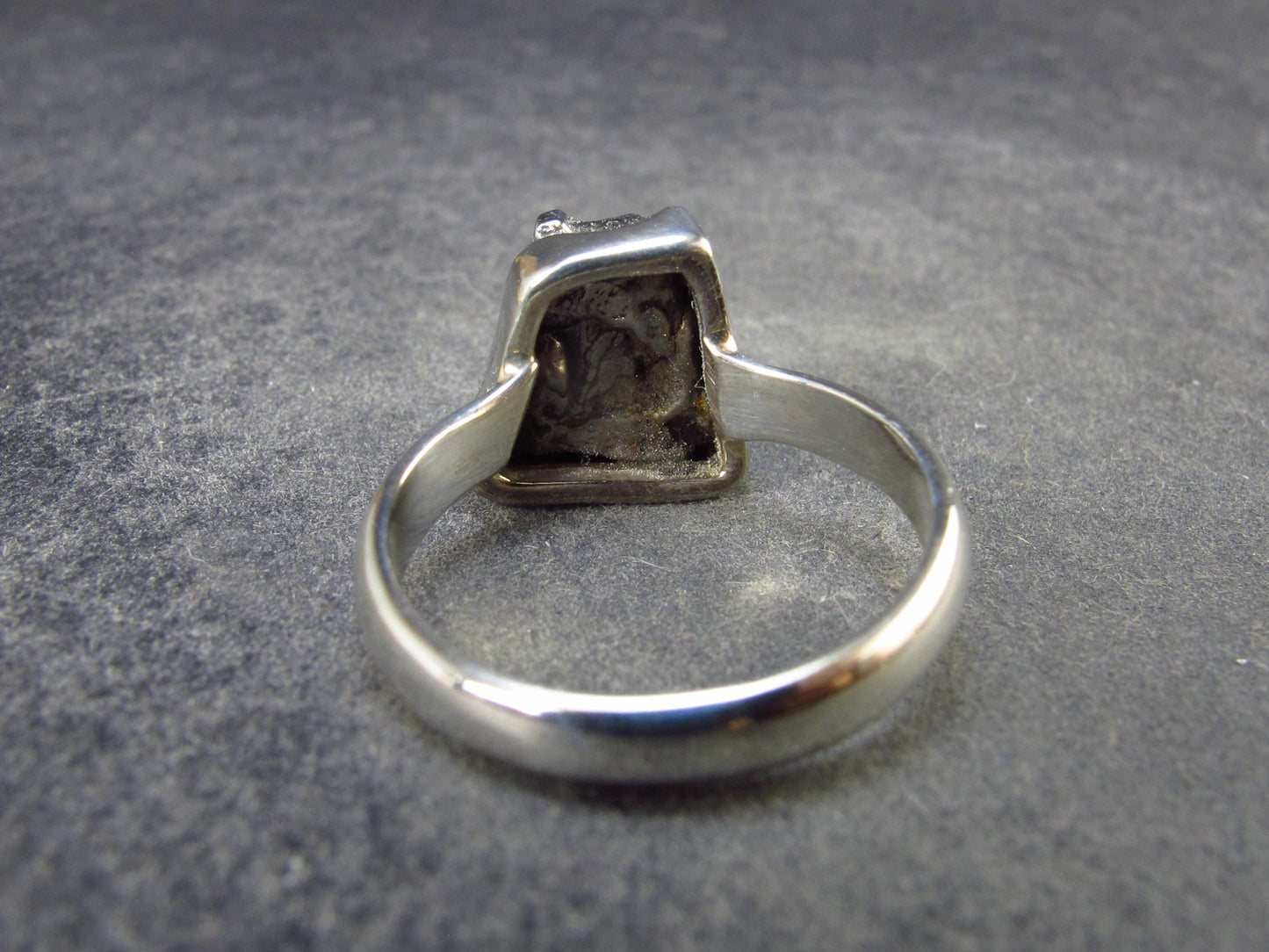 Meteorite Campo Del Cielo Argentina Sterling Silver Ring - 4.45 Grams - Size 7