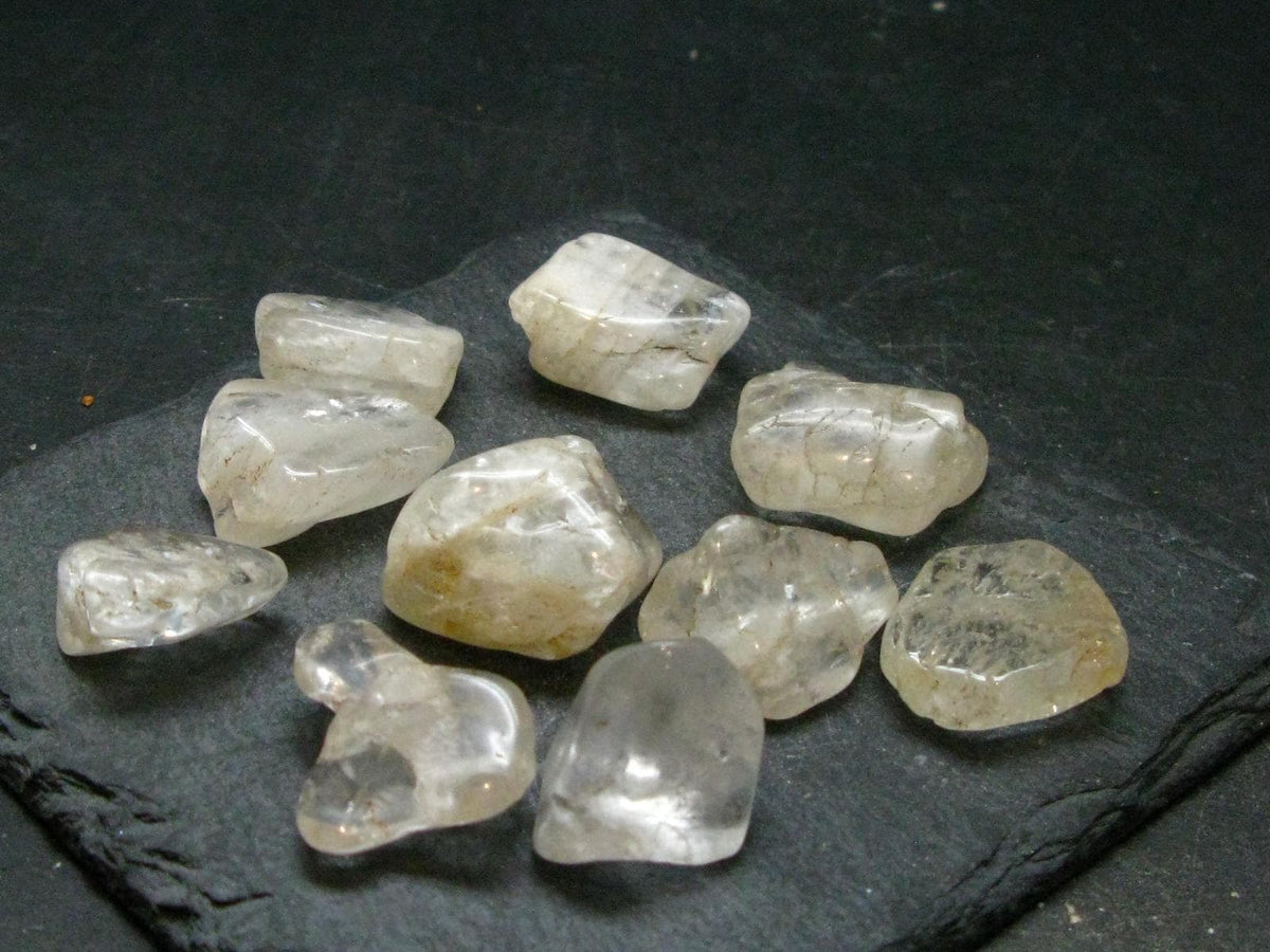 Lot of 10 Tumbled Petalite Crystals from Brazil - 46.88 Grams