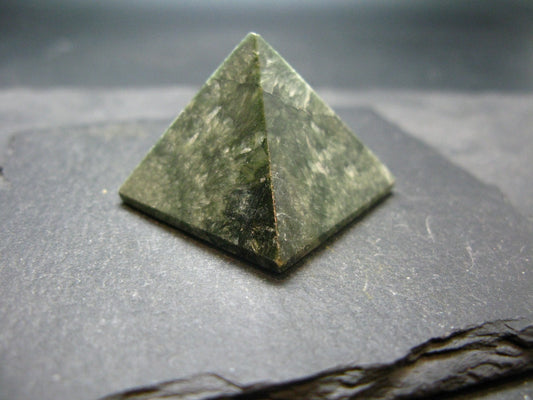 Large Polished Seraphinite Clinochlore Angels Wings Pyramid From Russia - 1.3"