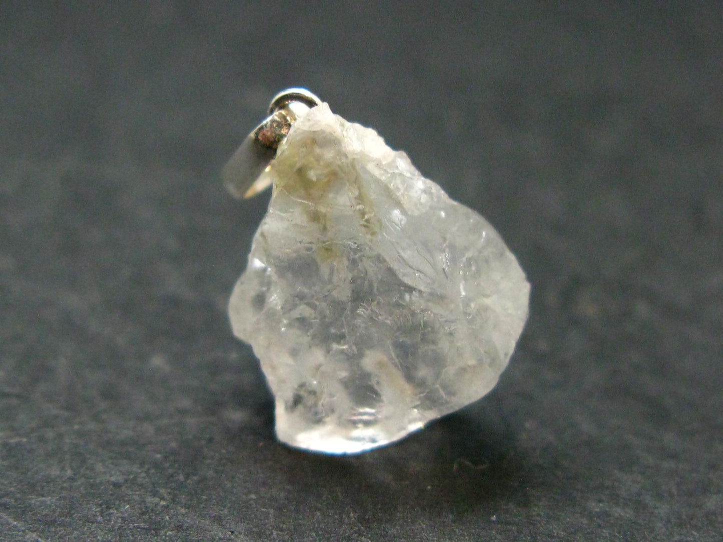 Goshenite Beryl Crystal 925 Silver Pendant From Brazil - 0.9" - 2.0 Grams
