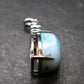 Summer’s Sea!! Rare Polished Cabochon Blue Larimar Pectolite Silver Pendant From Dominican Republic - 1.0" - 2.97 Grams