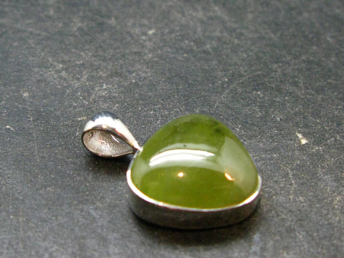 Rare Titanite Sphene Crystal Silver Pendant From Tanzania - 0.9" - 3.29 Grams
