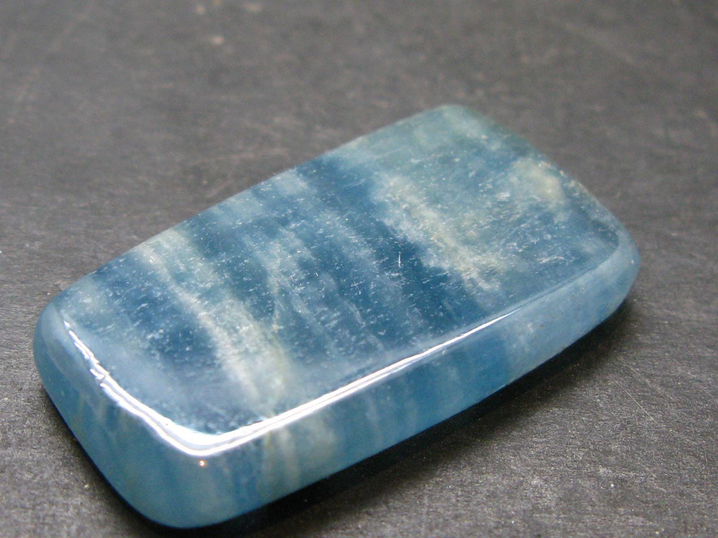 Nice Lemurian Aquatine Blue Calcite Tumbled From Argentina - 1.5" - 11.35 Grams