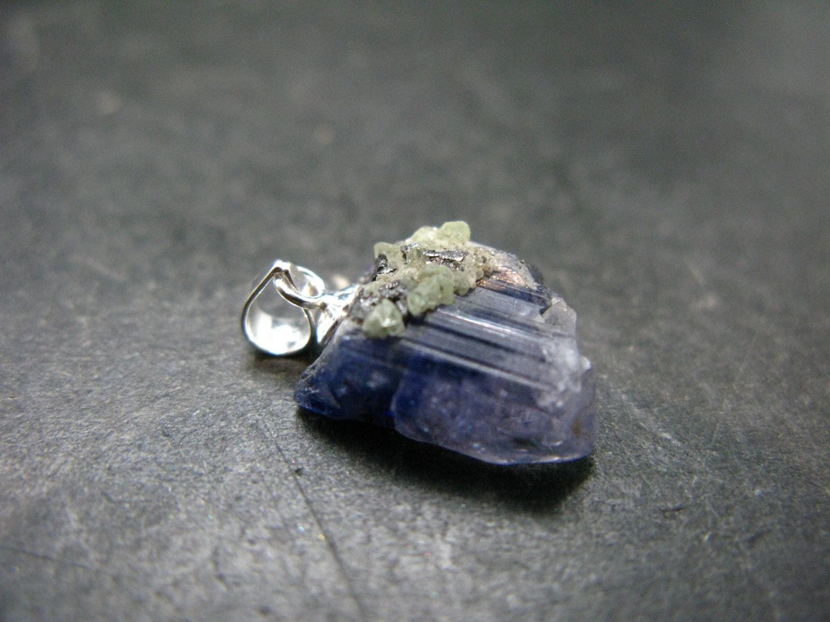 Tanzanite Pendant In Sterling Silver From Tanzania - 0.9" - 1.69 Grams