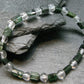 Green Tourmaline & Quartz Genuine Bracelet ~ 7 Inches ~ 6mm Crystal Beads