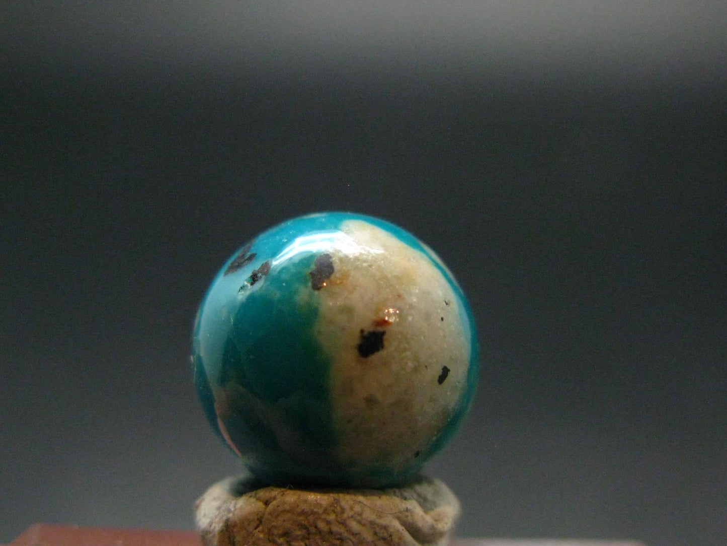 Genuine Turquoise Ball Sphere From USA - 0.4" - 1.96 Grams
