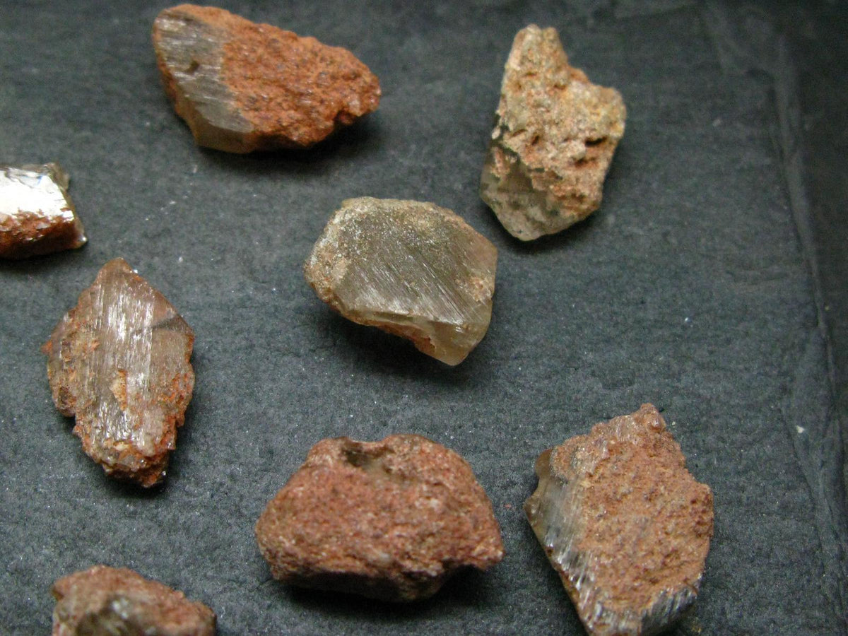 Lot of 10 Golden Euclase Gem Crystal From Brazil - 76.20 Carats
