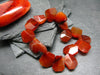 Carnelian Genuine Bracelet ~ 7 Inches ~ 18mm Facetted Beads