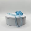 Swiss Blue Topaz Beaded Necklace – Natural Gemstone Elegance - 25.96 Grams