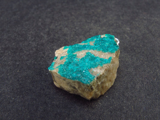 Beautiful Dioptase Cluster Silver Pendant from Kazakhstan - 1.1" - 4.68 Grams