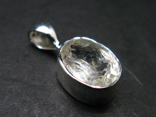 Gem Phenakite Phenacite Facetted Pendant from Russia - 1.43 Grams - 0.7"