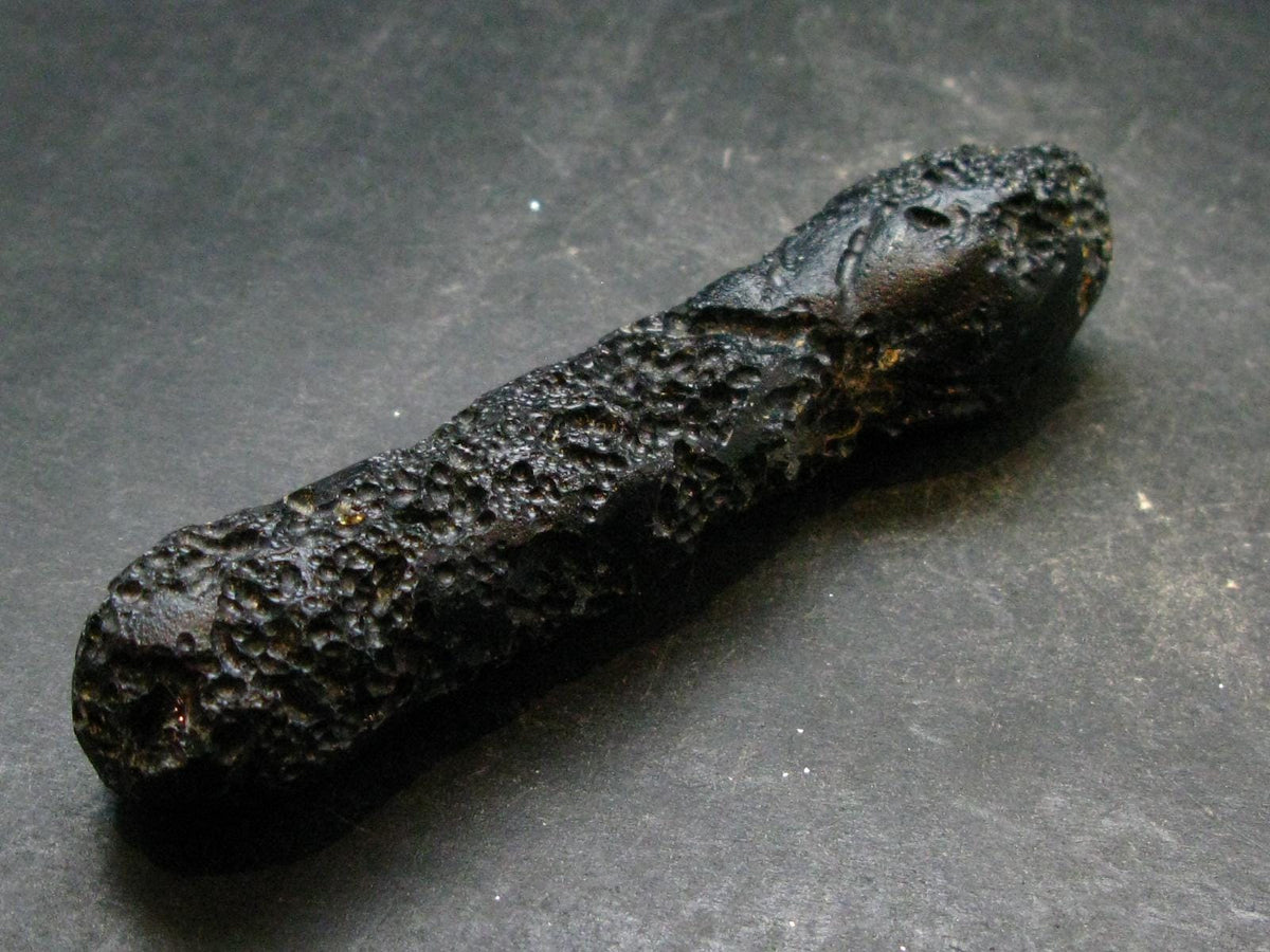 Rare Large Black Tibetan Tektite Raw Piece from Tibet - 3.8" - 53.70 Grams