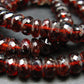 Gem Red Garnet Almandine Beads Silver Necklace from India - 17.5" - 43.8 Grams