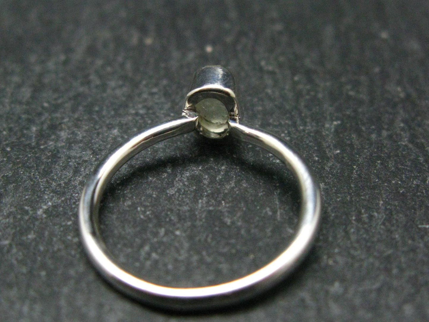 Green Herderite Silver Ring From Brazil - 1.74 Grams - Size 6