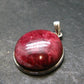 Thulite Silver Plated Pendant From Norway - 1.2" - 7.0 Grams