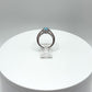 Swiss Blue Topaz Sterling Silver Ring with Accents - Size 7