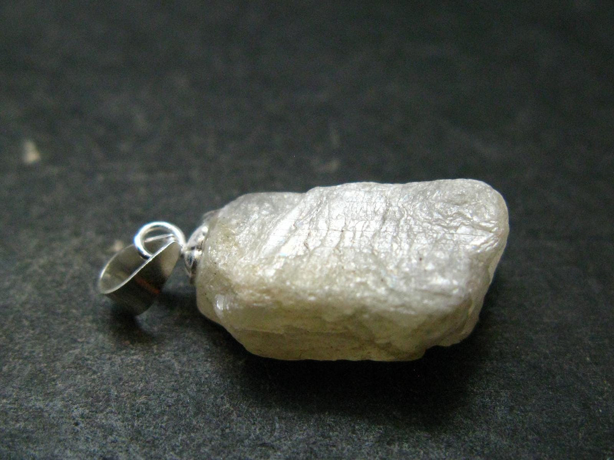 Natural Glow From Inside Moonstone 925 Silver Pendant From Tanzania - 0.9" - 2.31 Grams