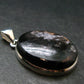 Tumbled Hypersthene Silver Plated Pendant From Canada - 1.6" - 11.0 Grams