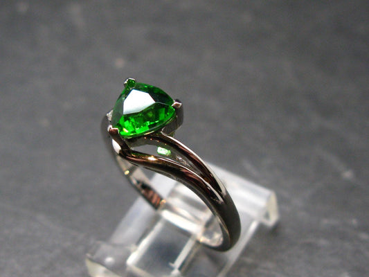 Helenite Gaia Stone Gem Sterling Silver Ring From Washington - Size 7 - 1.5 Carats