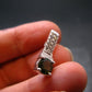 Moldavite Tektite Silver Pendant from Czech Republic - 0.7" - 1.70 Grams