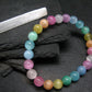 Selenite Colorful Genuine Bracelet ~ 7 Inches ~ 8mm Round Beads