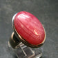 Rhodochrosite Silver Ring From Argentina - 13.15 Grams - Size 9