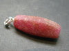 Rare Ruby Crystal Silver Pendant from India - 1.3"