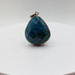 Faceted Chrysocolla Pendant Blue Green Gemstone Silver Necklace Natural Stone Statement Jewelry Gift