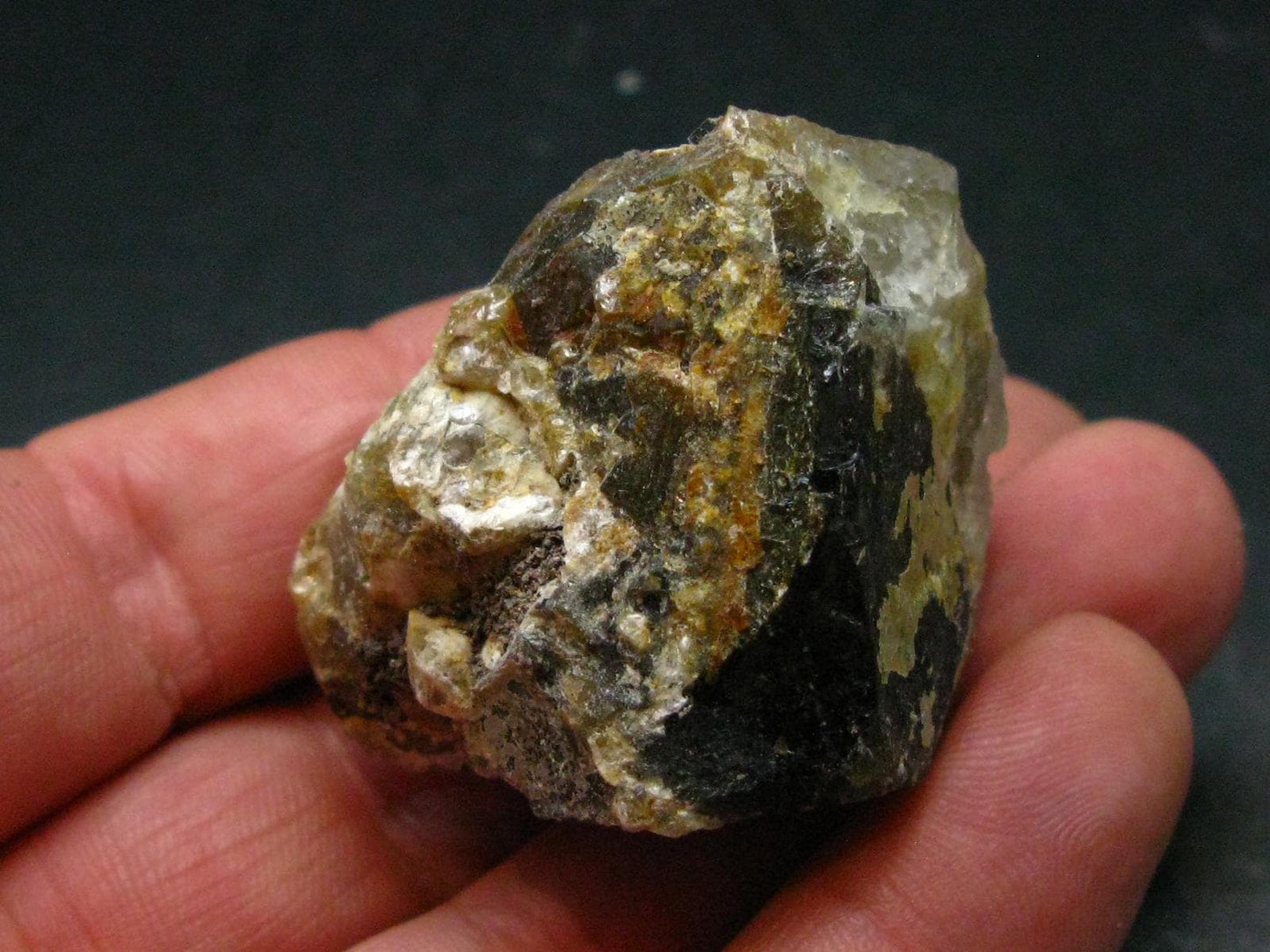Rare Herderite on Quartz Crystal from Brazil - 52.44 Grams - 1.8"