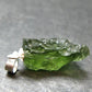 Moldavite Tektite Silver Pendant from Czech Republic - 0.9" - 1.52 Grams