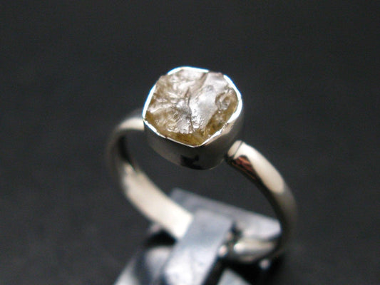 Rare Agni Gold Danburite Silver Ring From Tanzania - 1.89 Grams - size 8