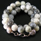 Merlinite Moss Agate Necklace Beads From Brazil - 19" - 10mm Round Beads