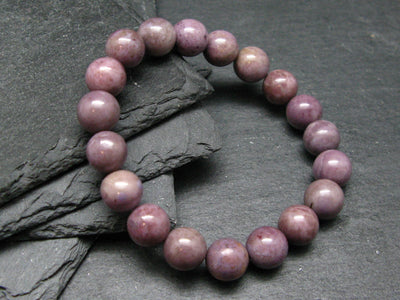 Purple Jade Jadeite Genuine Bracelet ~ 7 Inches ~ 9mm Round Beads