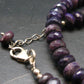 Purple Sugilite Rondelle Faceted Beads Necklace From Namibia - 19" - 37.50 Grams