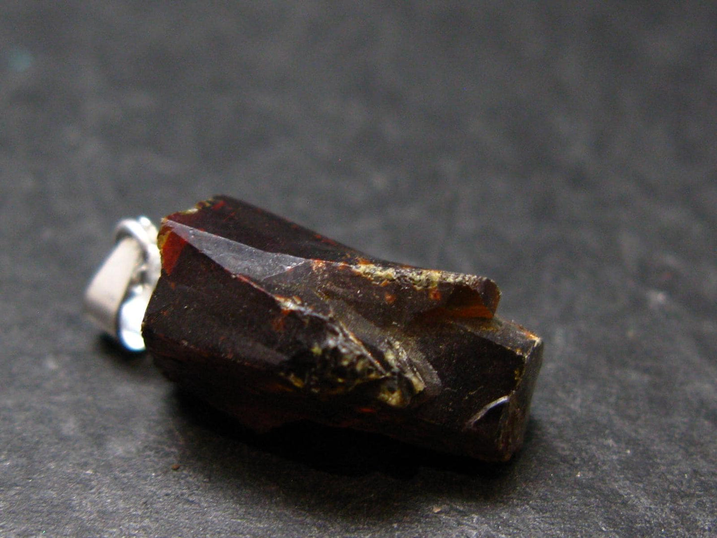 Zincite Zinkite Crystal 925 Silver Pendant From Poland - 0.9" - 3.04 Grams
