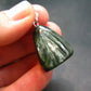 Seraphinite Clinochlore Silver Pendant From Russia - 1.2''