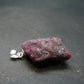 Rare Ruby Crystal Silver Pendant from India - 2.9"