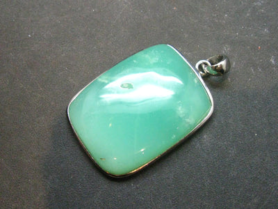 Chrysoprase Silver Pendant From Australia - 1.5" - 11.25 Grams