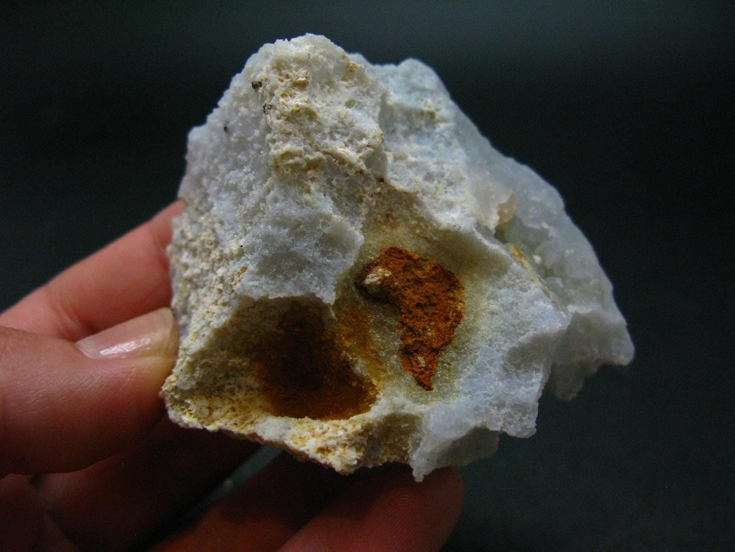 Rare Blue Lace Holly Chalcedony Agate Raw Piece From Malawi - 2.3"