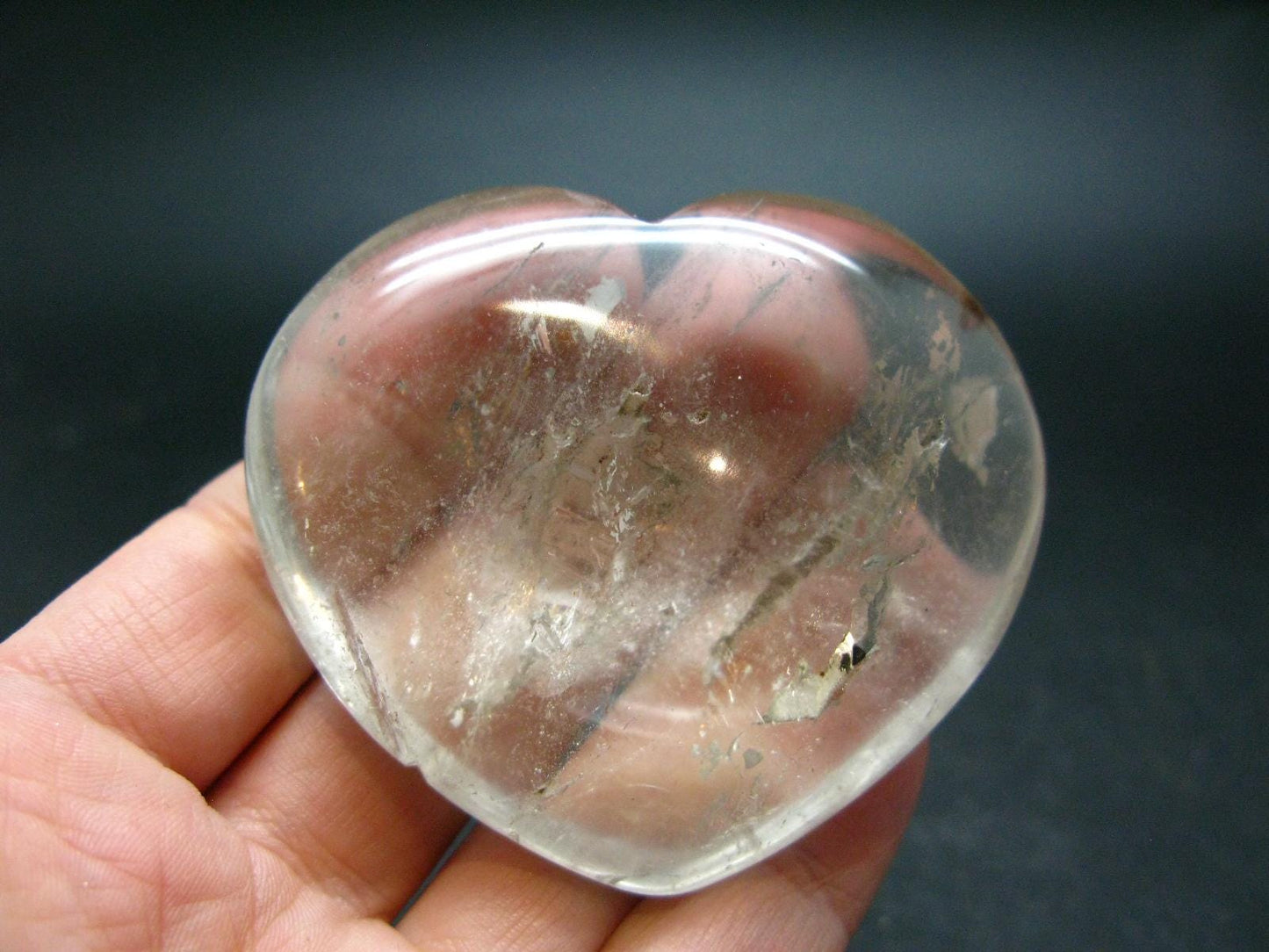 Large Smoky Quartz Heart from Brazil - 2.1" - 105.65 Grams