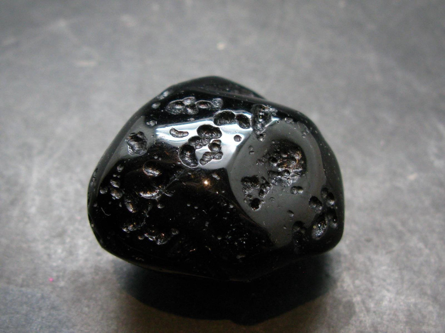 Rare Large Black Tibetan Tektite Raw Piece from Tibet - 1.4" - 39.42 Grams