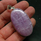 Gem Kunzite Spodumene Pendant in SS From Brazil - 2.5" - 25.77 Grams