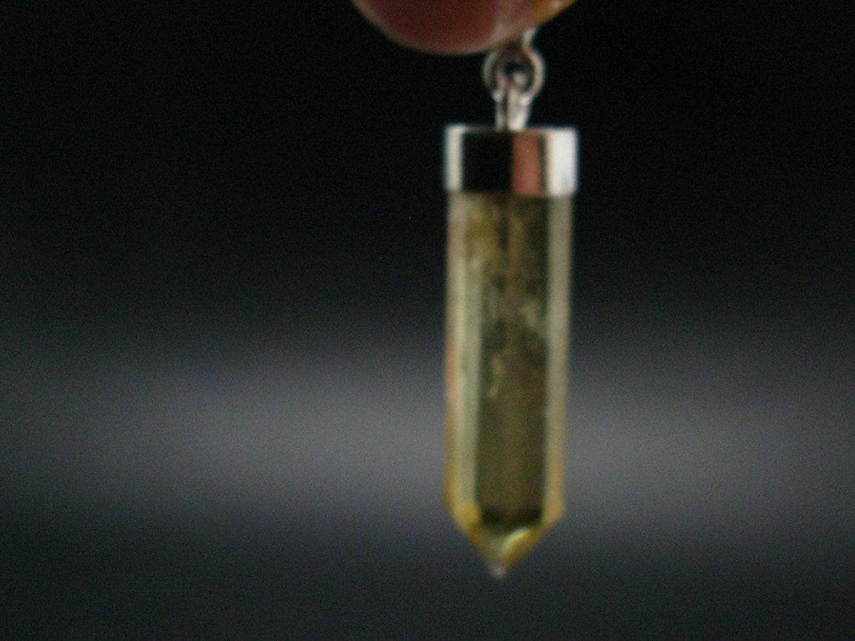 Natural Unheated Citrine Crystal Silver Pendant from Congo - 3.06 Grams