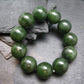 Jade Nephrite Genuine Bracelet ~ 7 Inches ~ 18mm Round Beads