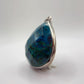 Faceted Chrysocolla Pendant Blue Green Gemstone Silver Necklace Natural Stone Statement Jewelry Gift